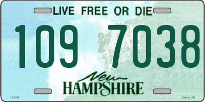 NH license plate 1097038