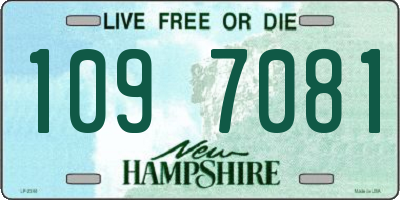 NH license plate 1097081
