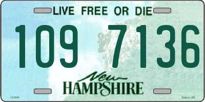 NH license plate 1097136
