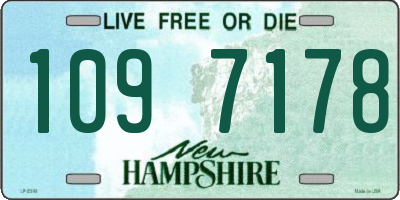 NH license plate 1097178