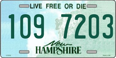 NH license plate 1097203