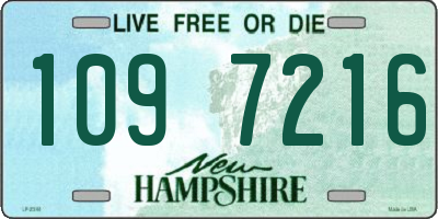 NH license plate 1097216