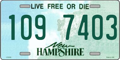 NH license plate 1097403