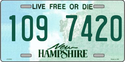 NH license plate 1097420