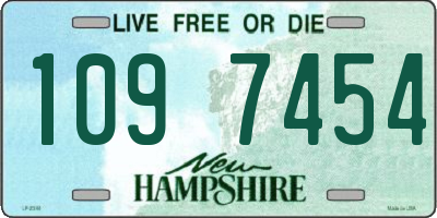 NH license plate 1097454