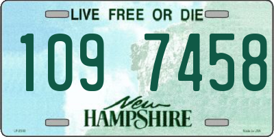 NH license plate 1097458