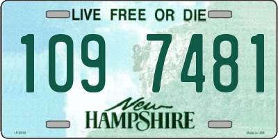 NH license plate 1097481