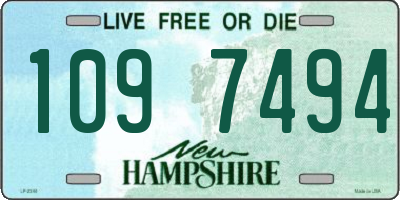 NH license plate 1097494