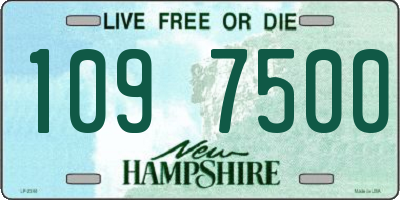 NH license plate 1097500