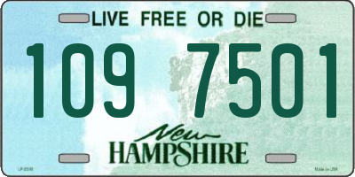 NH license plate 1097501