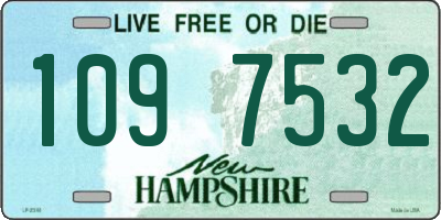 NH license plate 1097532
