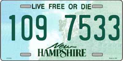NH license plate 1097533