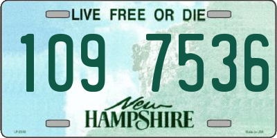 NH license plate 1097536