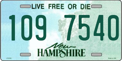 NH license plate 1097540