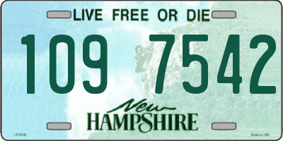 NH license plate 1097542