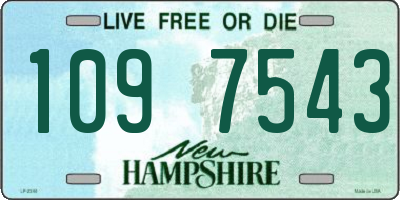NH license plate 1097543
