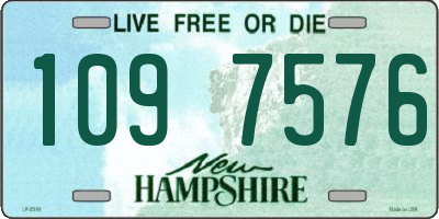 NH license plate 1097576