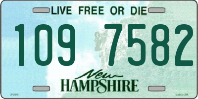 NH license plate 1097582