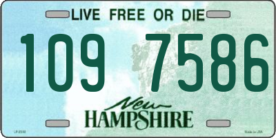 NH license plate 1097586