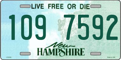 NH license plate 1097592