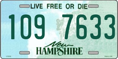 NH license plate 1097633