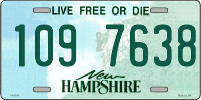 NH license plate 1097638
