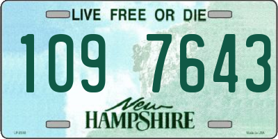 NH license plate 1097643