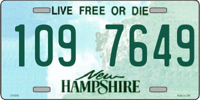 NH license plate 1097649