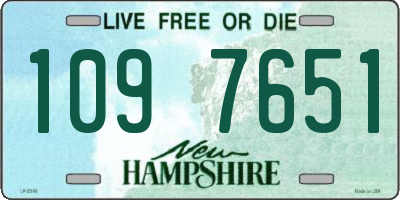 NH license plate 1097651