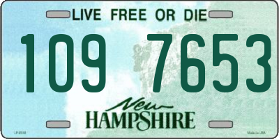 NH license plate 1097653
