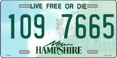 NH license plate 1097665