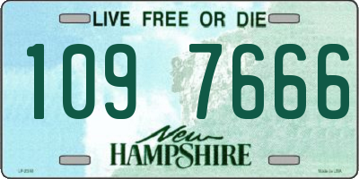 NH license plate 1097666