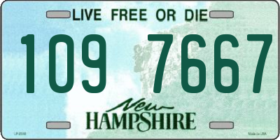 NH license plate 1097667