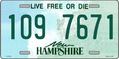 NH license plate 1097671