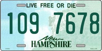 NH license plate 1097678