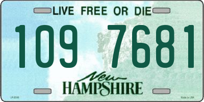 NH license plate 1097681