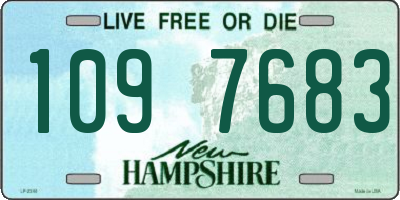 NH license plate 1097683