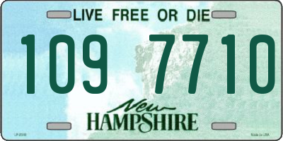 NH license plate 1097710