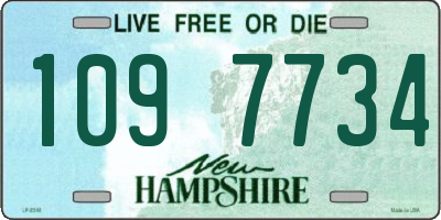 NH license plate 1097734