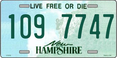 NH license plate 1097747