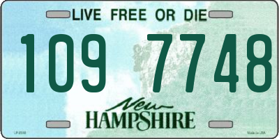 NH license plate 1097748