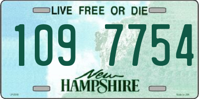 NH license plate 1097754