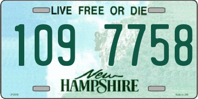 NH license plate 1097758