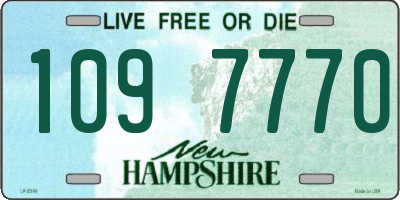 NH license plate 1097770