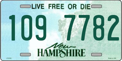 NH license plate 1097782