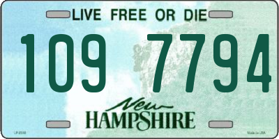 NH license plate 1097794