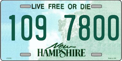 NH license plate 1097800