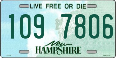 NH license plate 1097806
