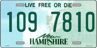 NH license plate 1097810