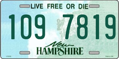 NH license plate 1097819